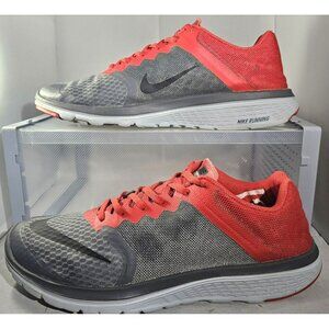 Nike Men's FS Lite Run 3 Grey/Red/White Running Sneaker Size 11 W/ Flaw See Pic